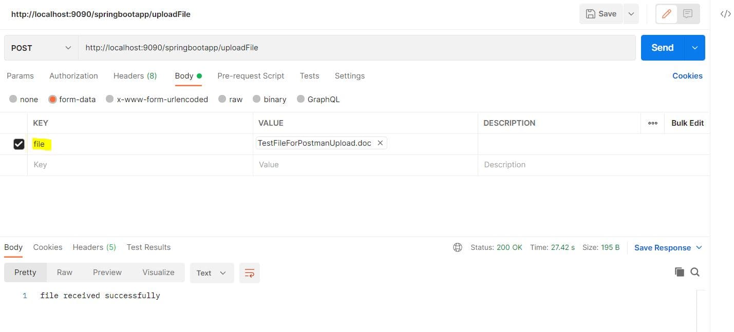 Uploading a File and JSON Data in Postman Baeldung