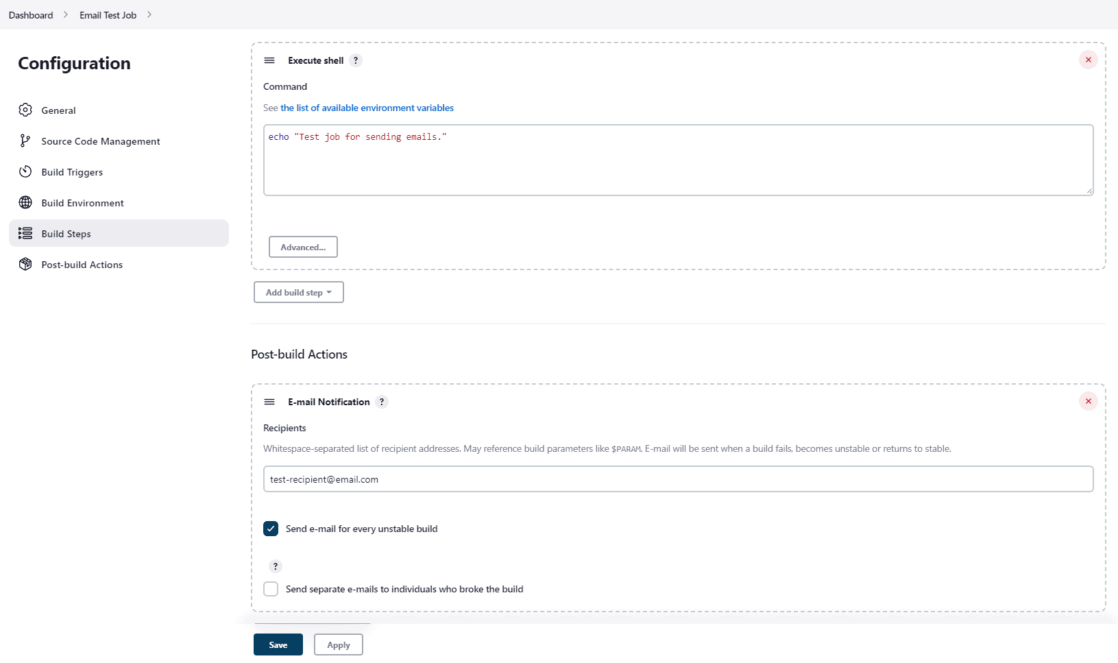 Send Email Notification From Jenkins Baeldung