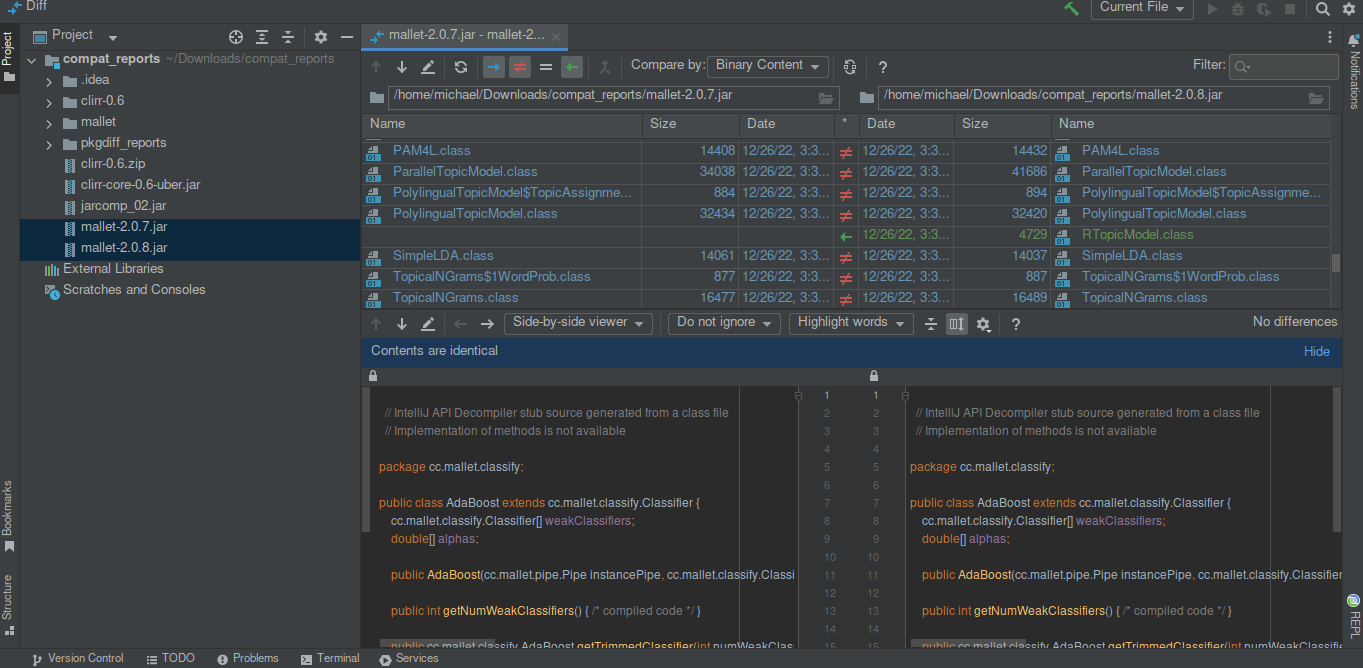用Java比较两个JAR文件 Baeldung中文网