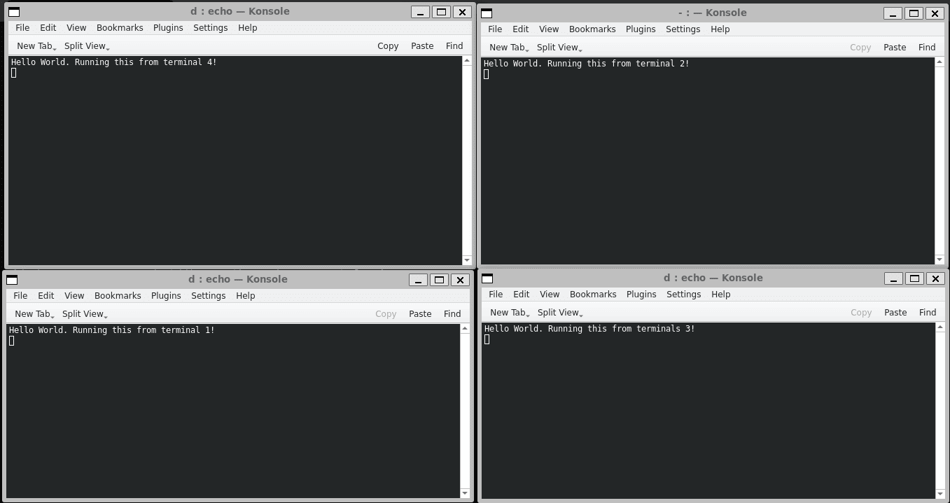 How to Open Multiple Terminals and Run Different Commands in the GUI