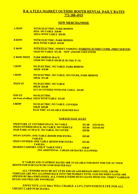 To The B & A Flea Market B&A Flea Market