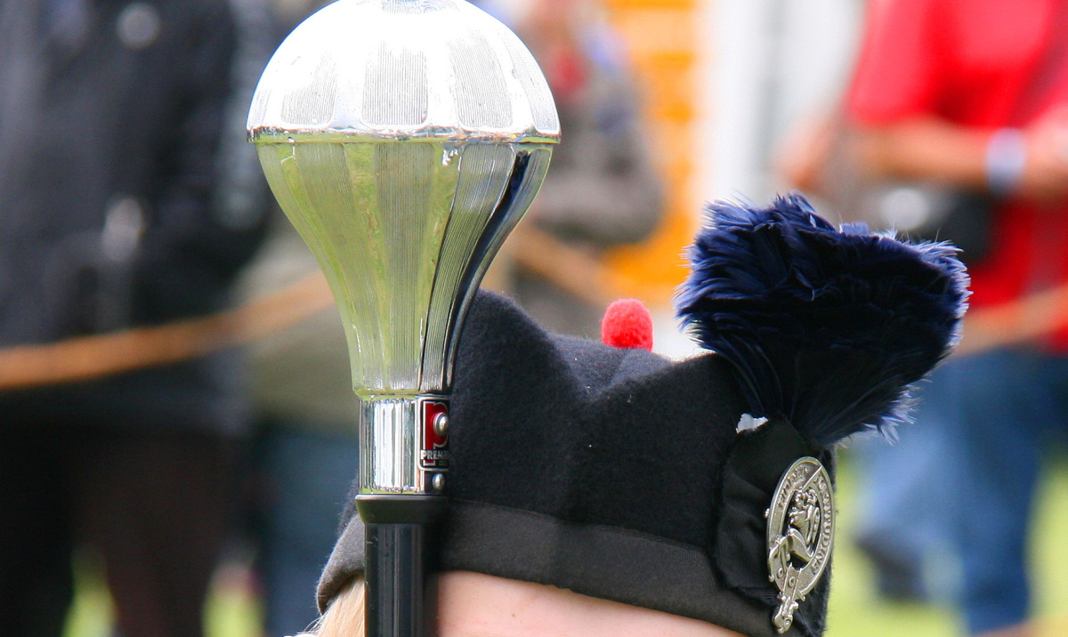 Peine Drum Major Meeting mit Drum Major Brian Alexander Bagpipe