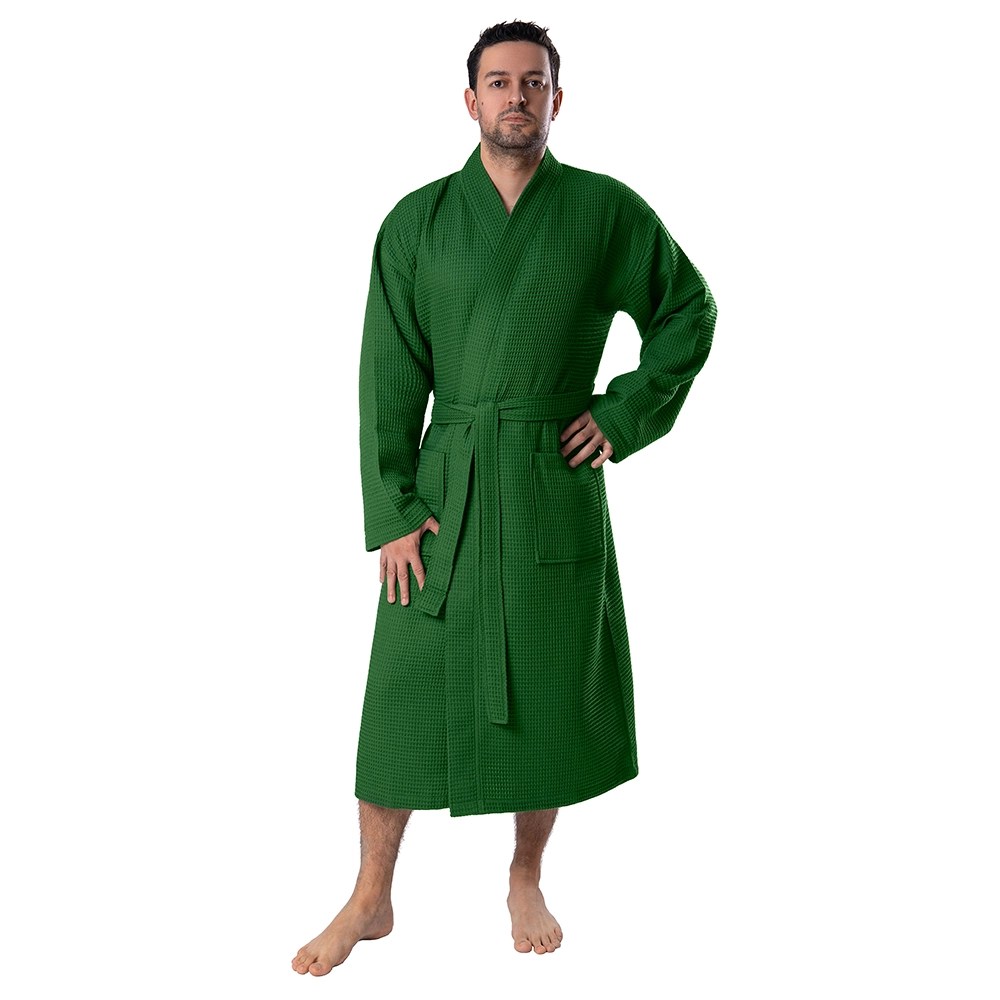 Waffle Pique Spa Robe Men Products Bagno Milano