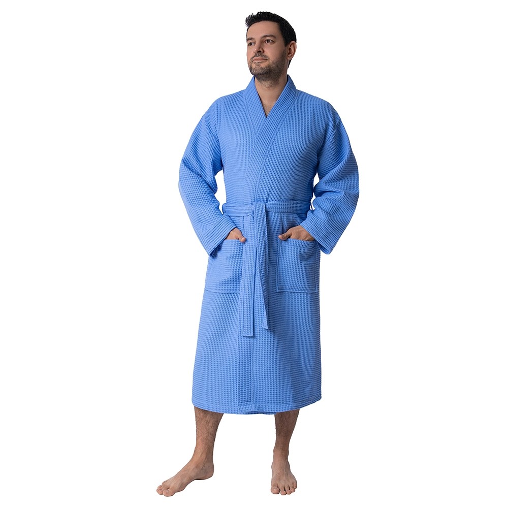 Waffle Pique Spa Robe Men Products Bagno Milano