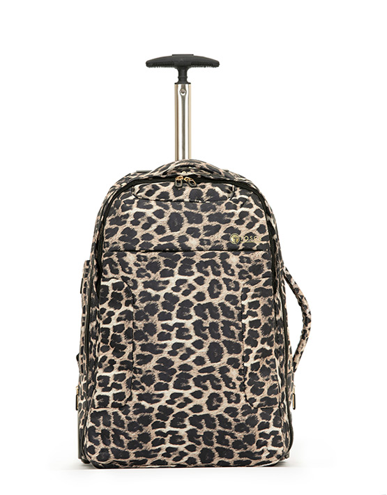 Leopard Print Trolley Backpack, Trolley Backpack, Leopard Print Bags