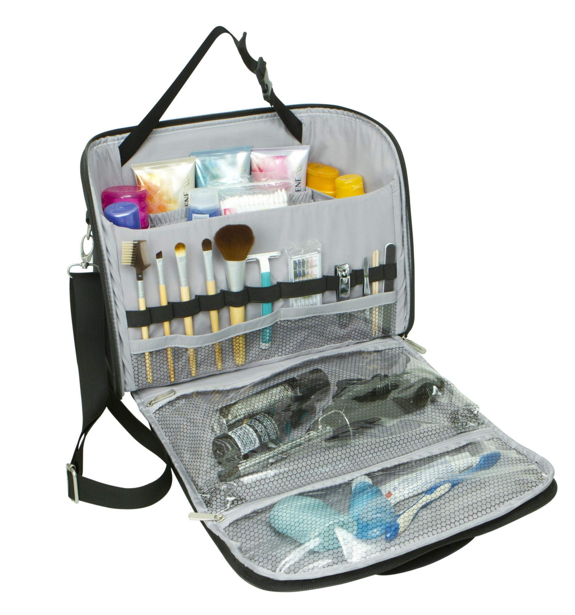 Travelon Cosmetic Bag. Travelon Total Toiletry Kit, Black, One Size.
