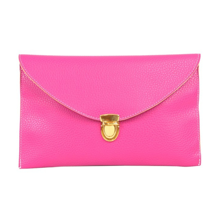 Pink Clutch Bag. Aitbags Soft PU Leather Wristlet Clutch Crossbody Bag