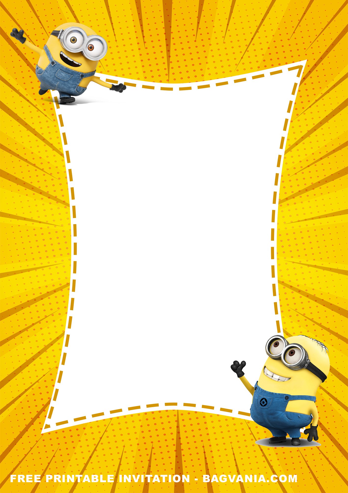 (FREE Printable) Minions Baby Shower Invitation Templates FREE