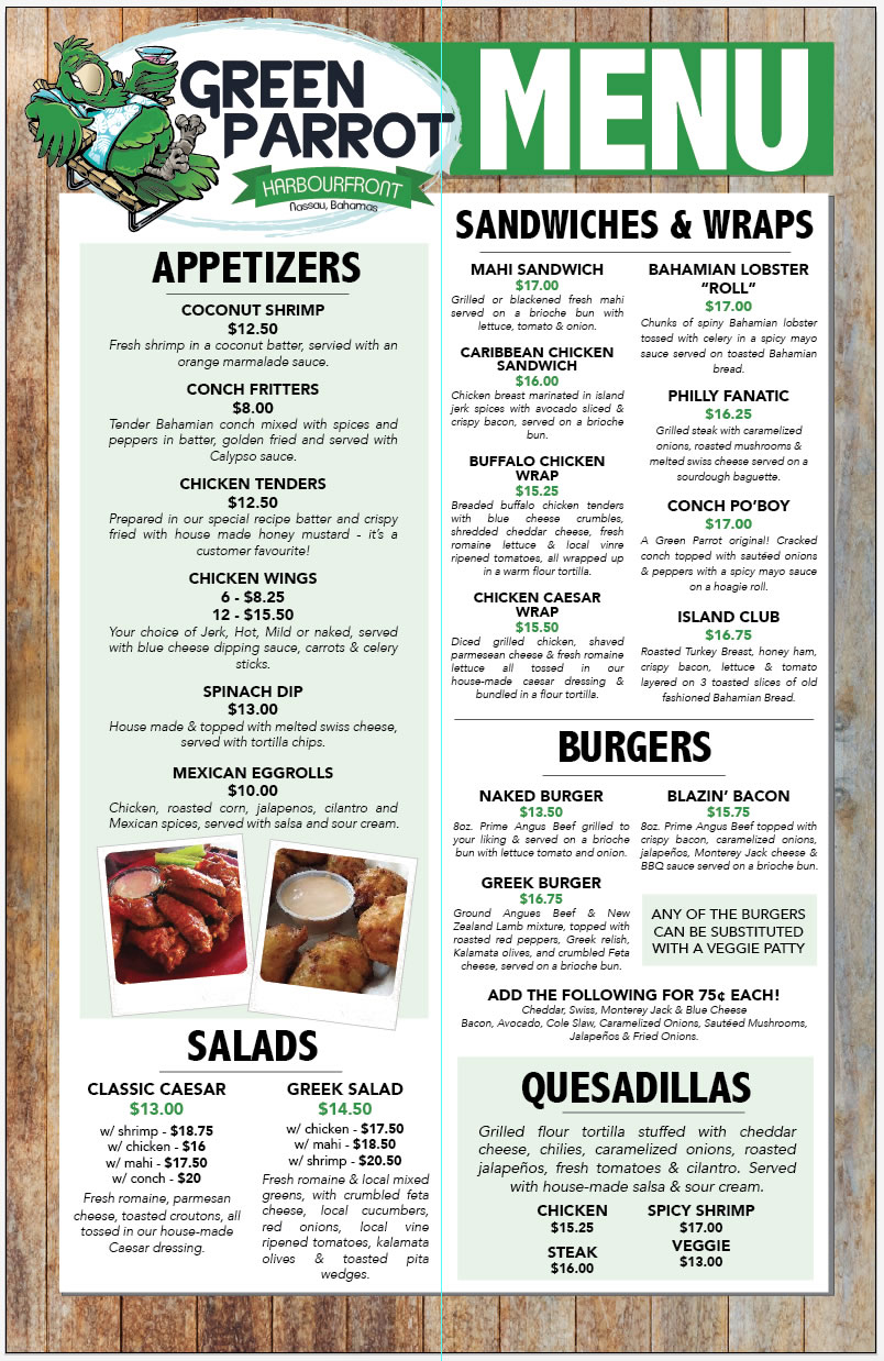 The Green Parrot Harbour Front Nassau Nassau / Paradise Island, Bahamas