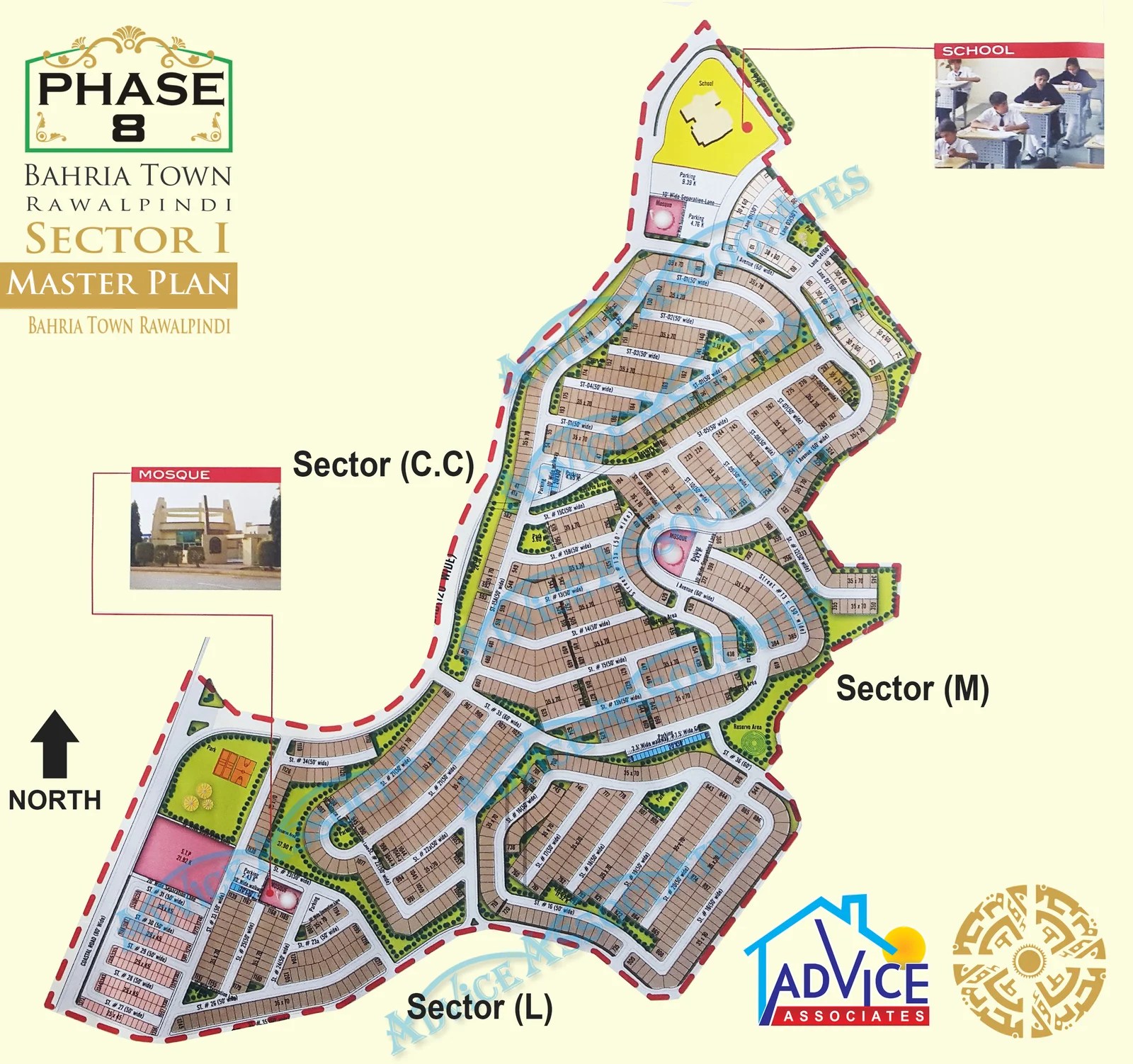 Bahria town Phase8 Key plan , Bahria town map