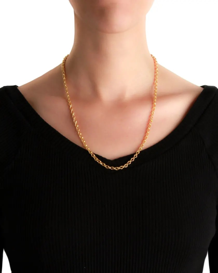 Elizabeth Locke "Giulia" Gold Link Necklace