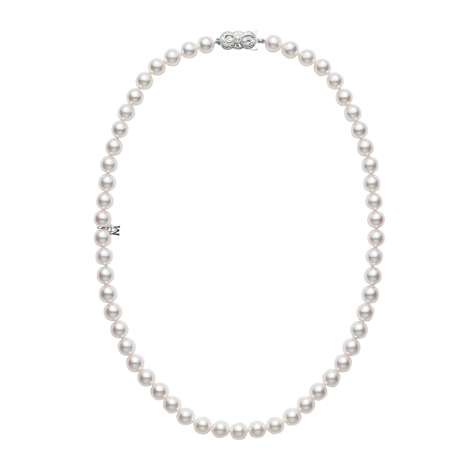 Mikimoto Akoya Pearl Princess Strand Necklace in 18kt White Gold