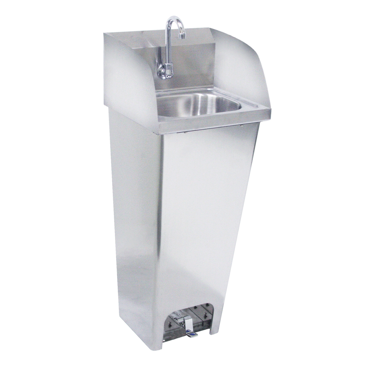 Krowne Metal HS40 16 Wide Pedestal Hand Sink with Side Splashes One Compartment Hand Sink