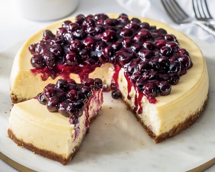 Blueberry-Topped Cheesecake - Bake From Scratch