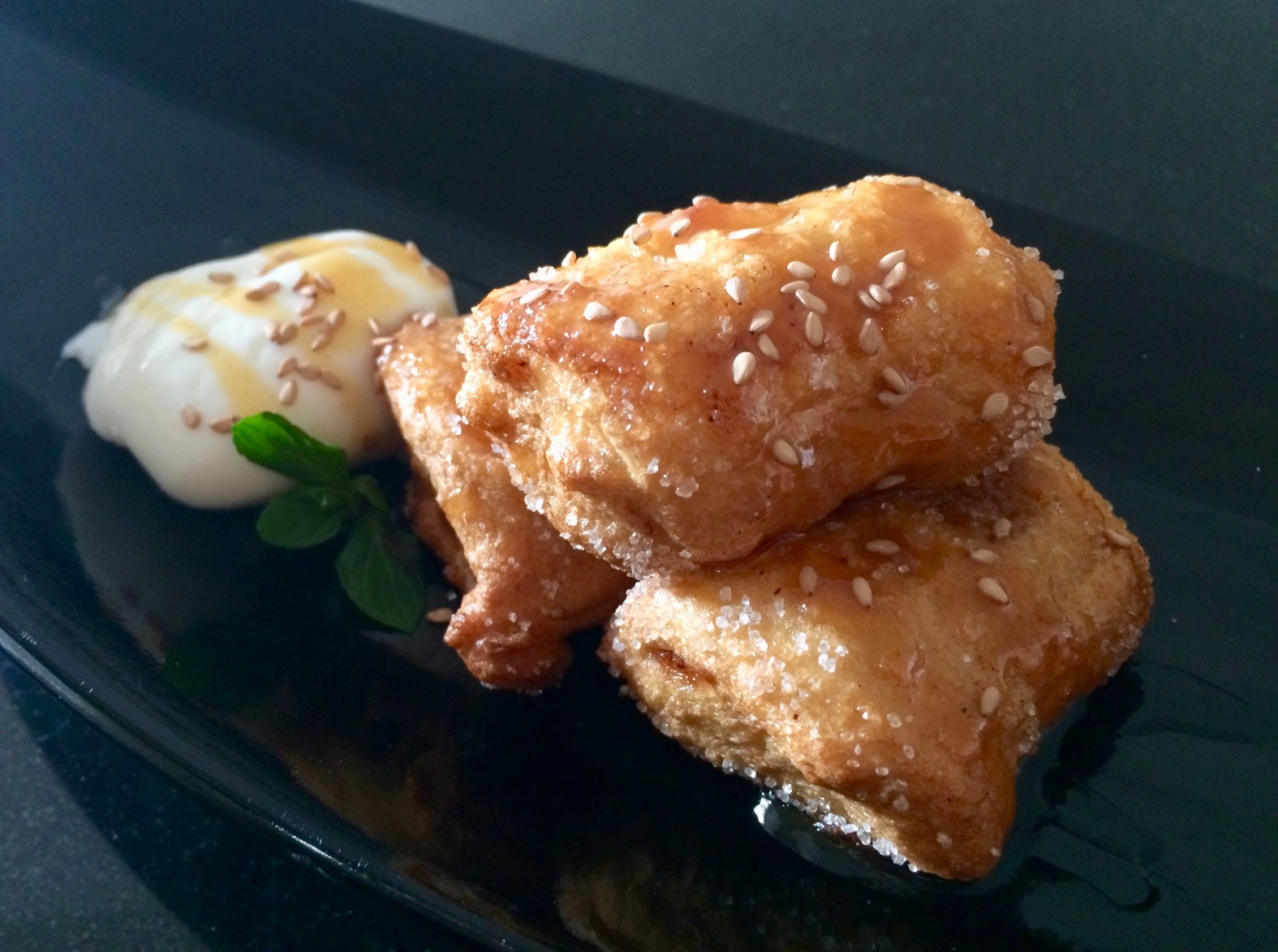 Banana Fritters With Coconut Caramel bakeitfab