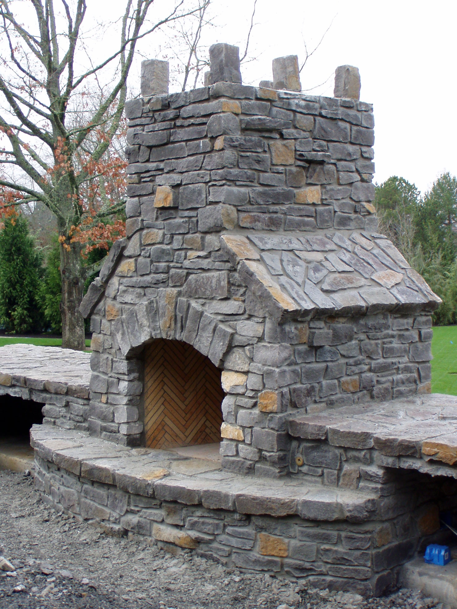Stone Outdoor Fireplaces Brick Outdoor Fireplaces Baker Masonry