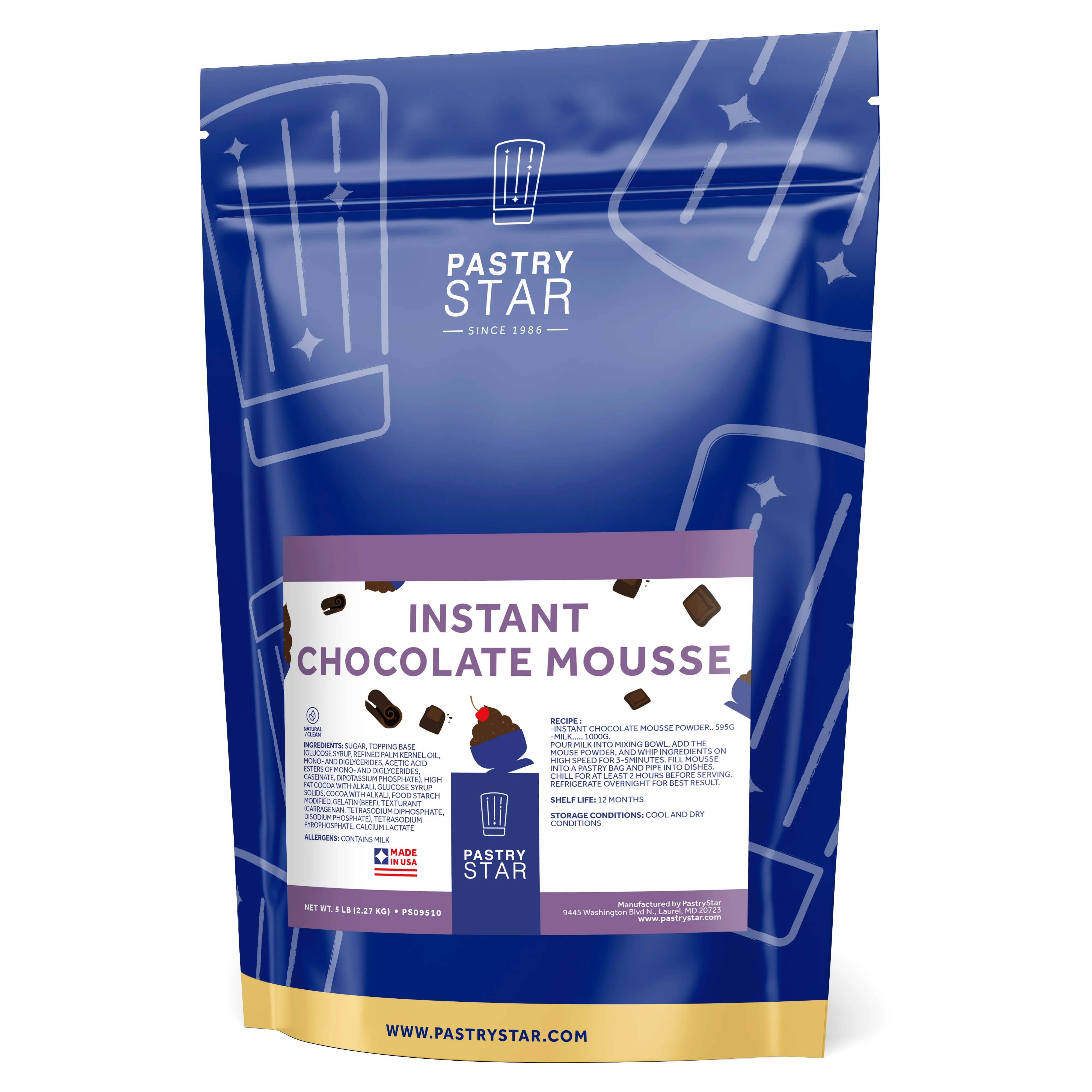 Bulk Pastry Star Instant Chocolate Mousse 10 lb Bakers Authority