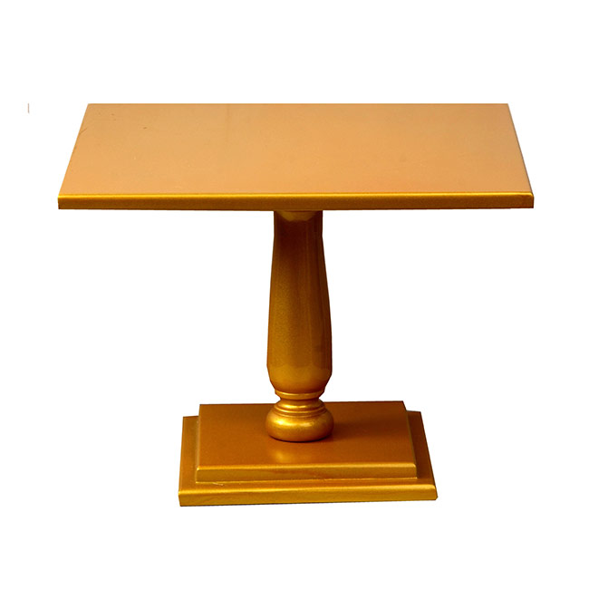 Shop Gold Square Wooden Cake Stand Online in India
