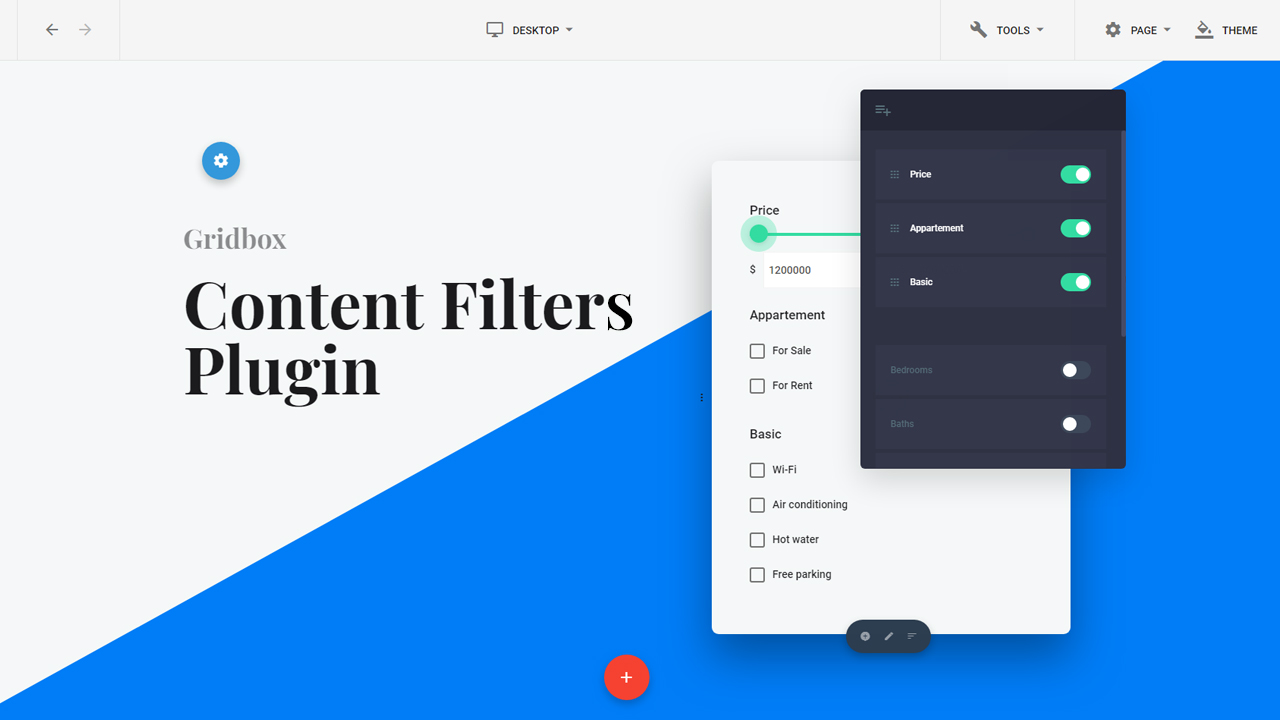 Flexible Content Filters Plugin for Joomla Website Builder Gridbox