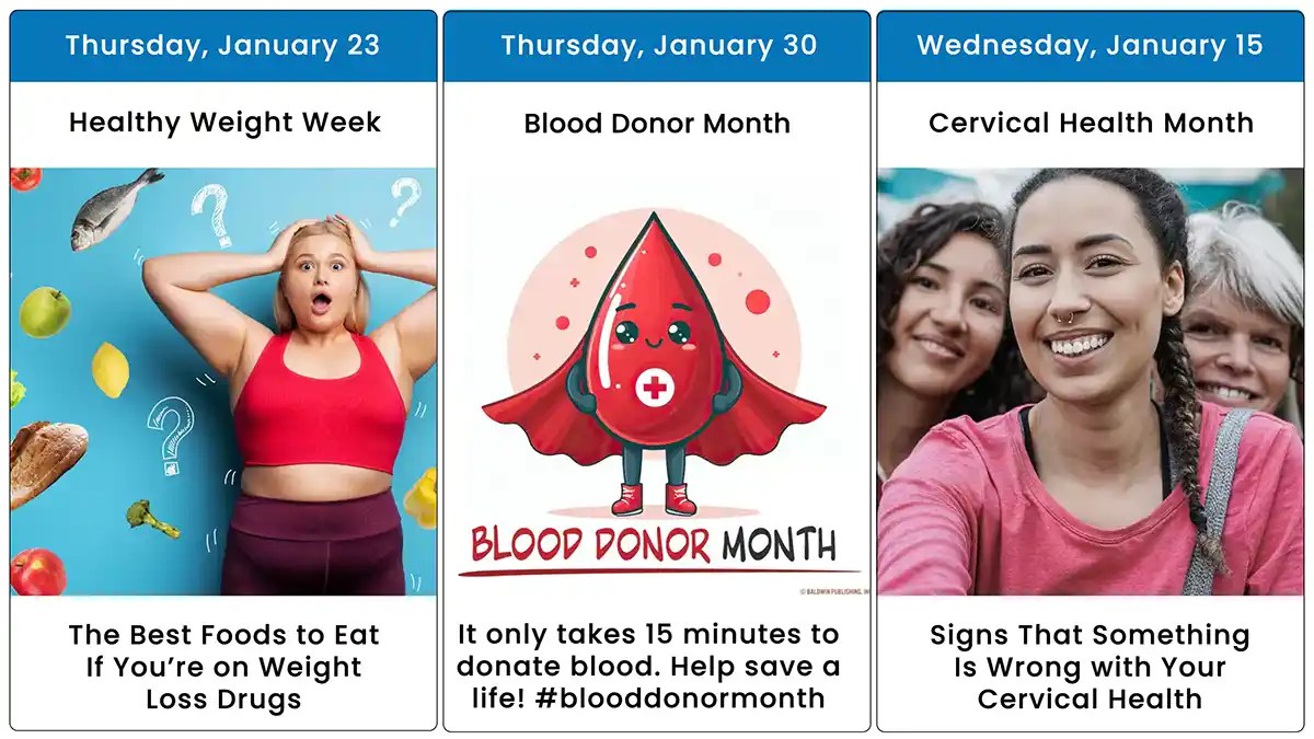 Monthly Health Observances in January 2025 Baldwin Publishing Monthly Health Observances in January 2025 Baldwin Publishing