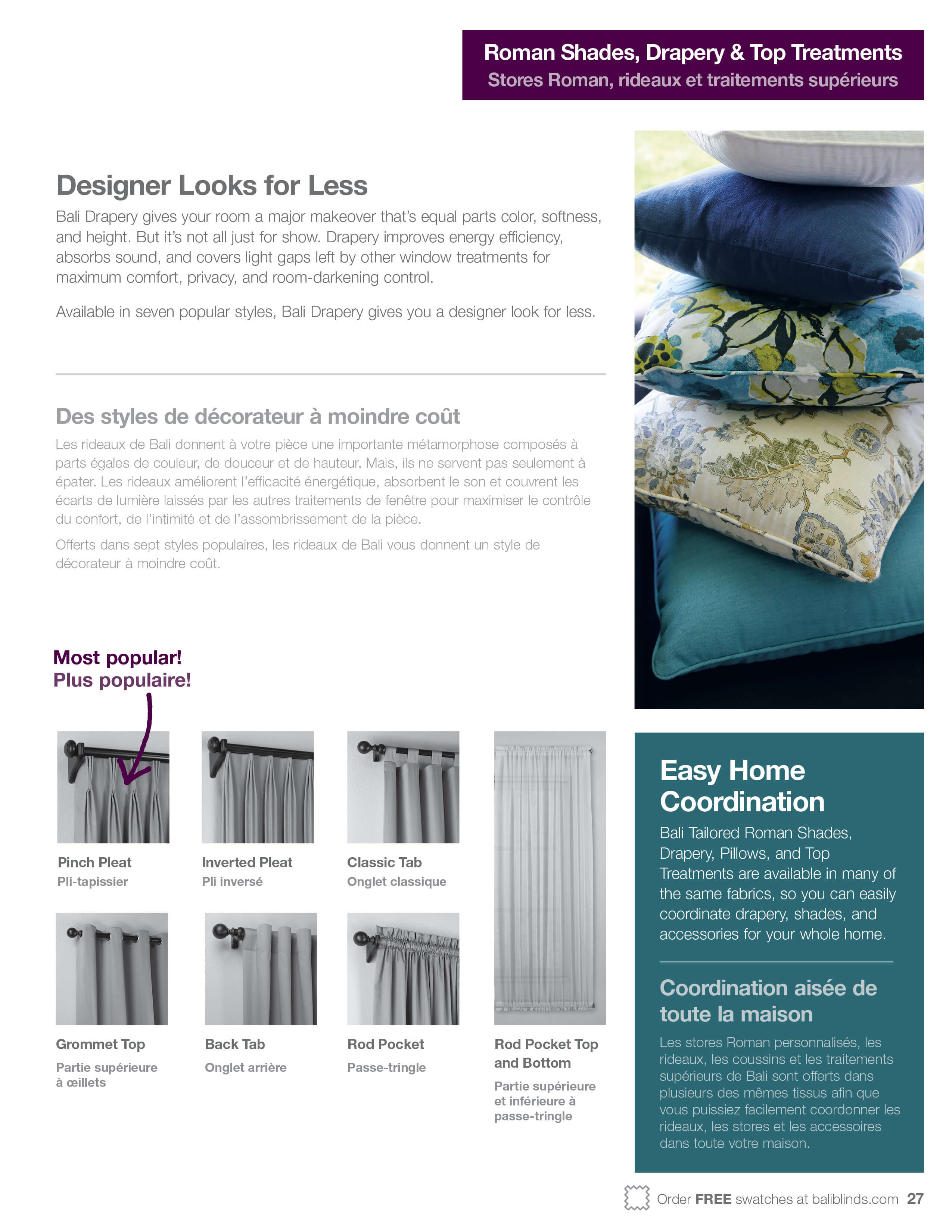 Blinds and Shades Window Treatment Catalog Bali Blinds