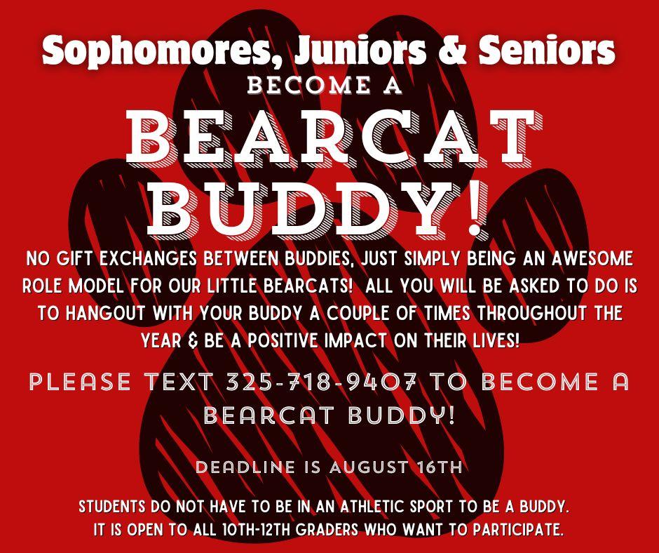 a Bearcat Buddy Ballinger ISD