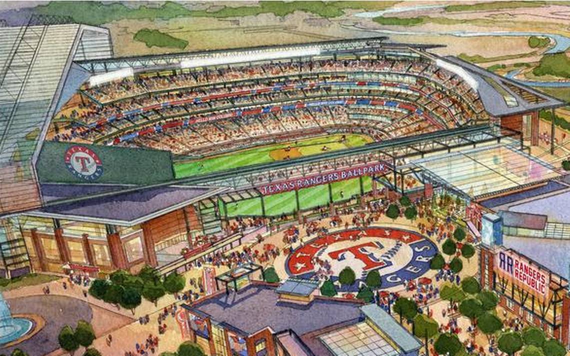 And the name of the new Rangers stadium is Ballparks of Baseball Your Guide to Major