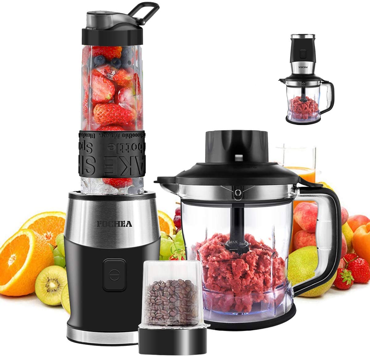 Fochea Blender and Food Processor Combo 3in1 Mixer Blender & juicer