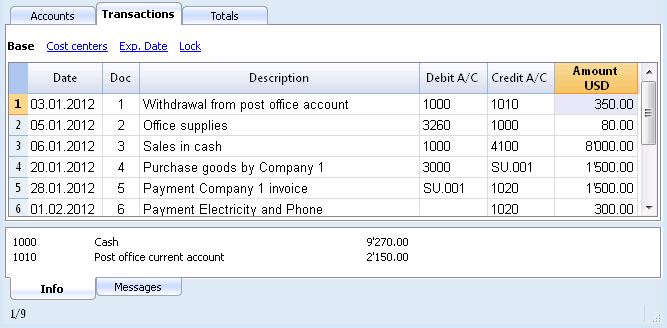 Transaction types Banana Accounting 7