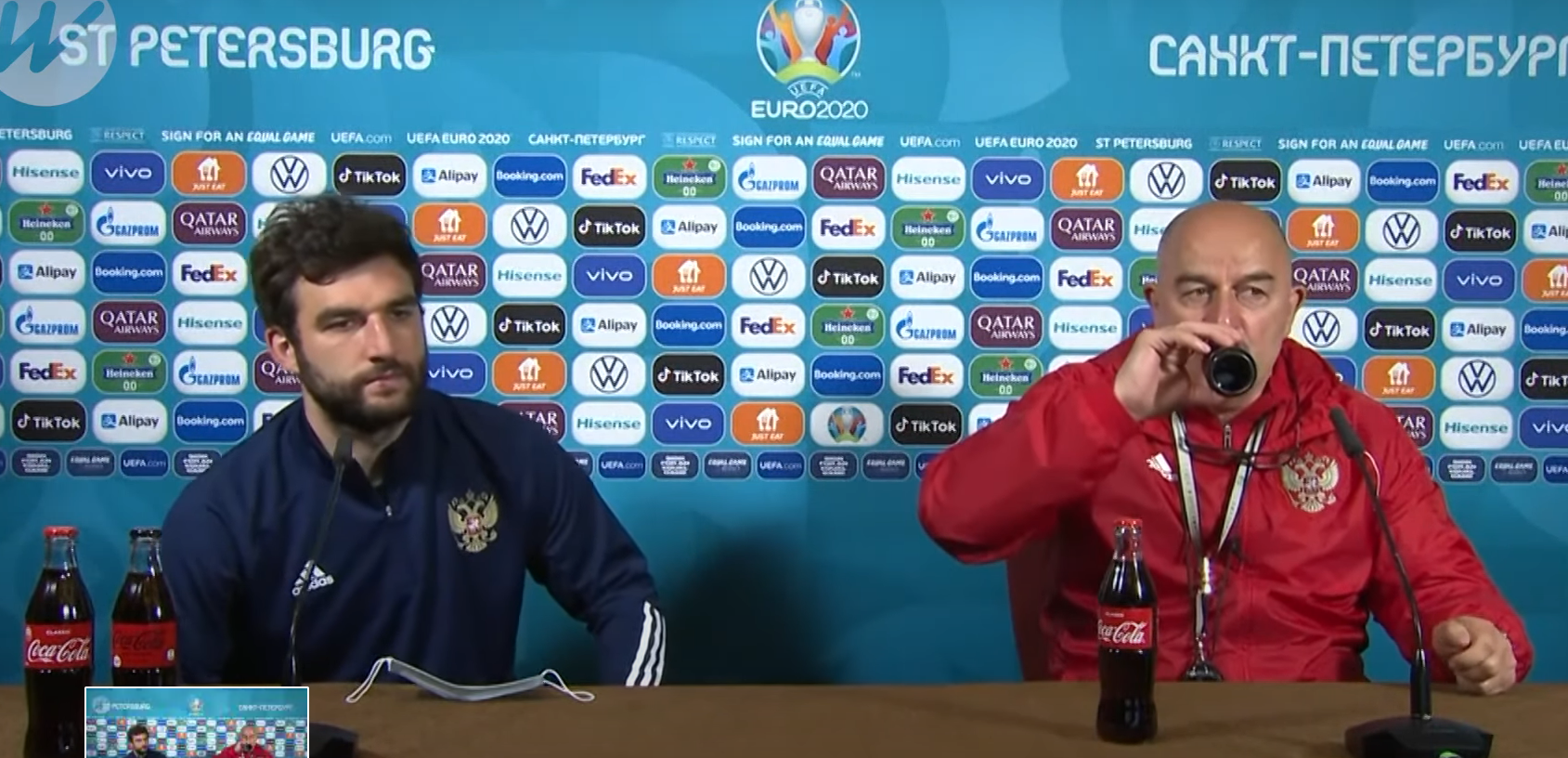 UEFA Threatens Fines If Players Move Presser Drinks, After Russian