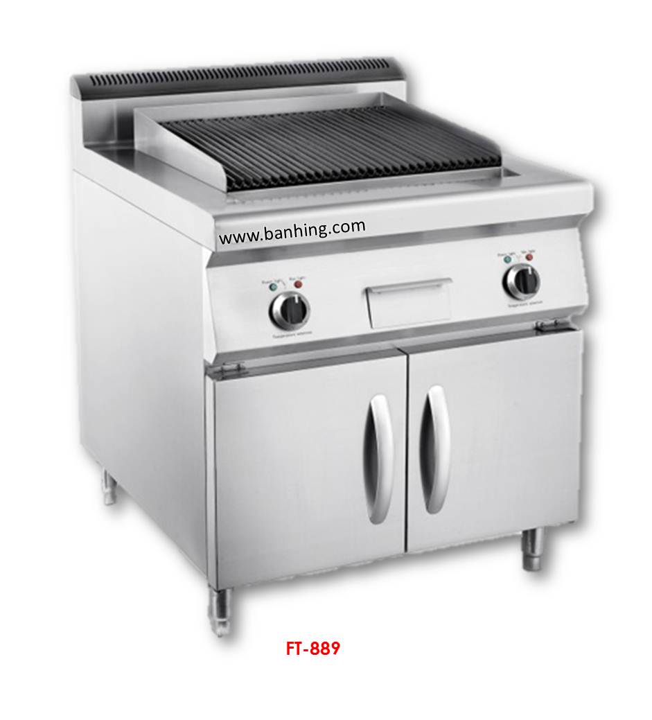 ( FT889 & FT889A ) Gas & Electric Lava Rock Grill with Ban