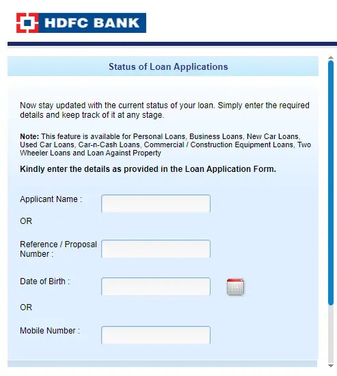 Hdfc Personal Loan Status Online - Track Loan Application Status Online