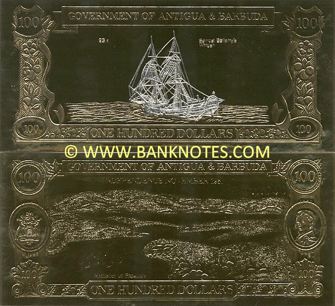 Antigua & Barbuda 100 Gold and Silver Dollars 19811988 Antiguan & Barbudan Currency Bank