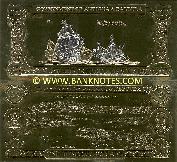 Antigua & Barbuda 100 Gold and Silver Dollars 19811988 Antiguan & Barbudan Currency Bank
