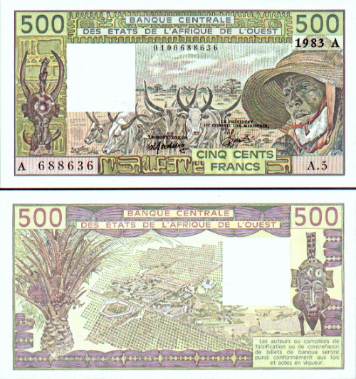 Ivory Coast Franc Ivorian Currency Paper Money Gallery Banknotes