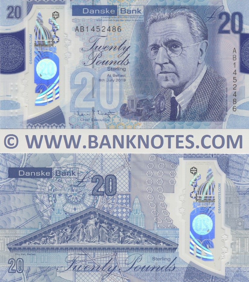 Northern Ireland 20 Pounds Sterling 2019 Irish Banknotes, European