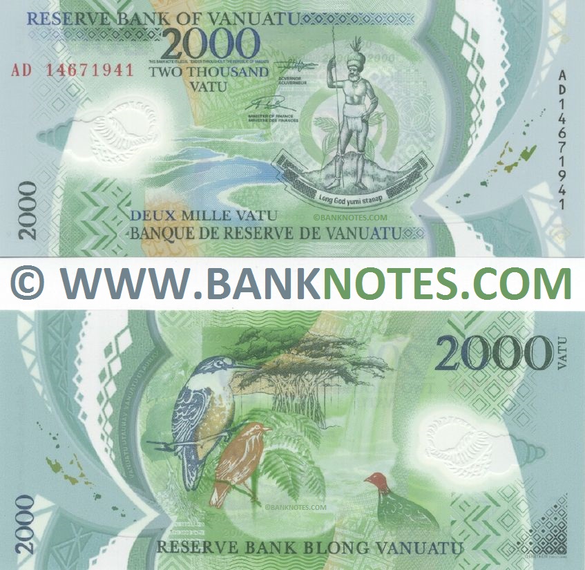 Vanuatu 2000 Vatu 2014 NiVanuatu Currency Banknotes, Oceania