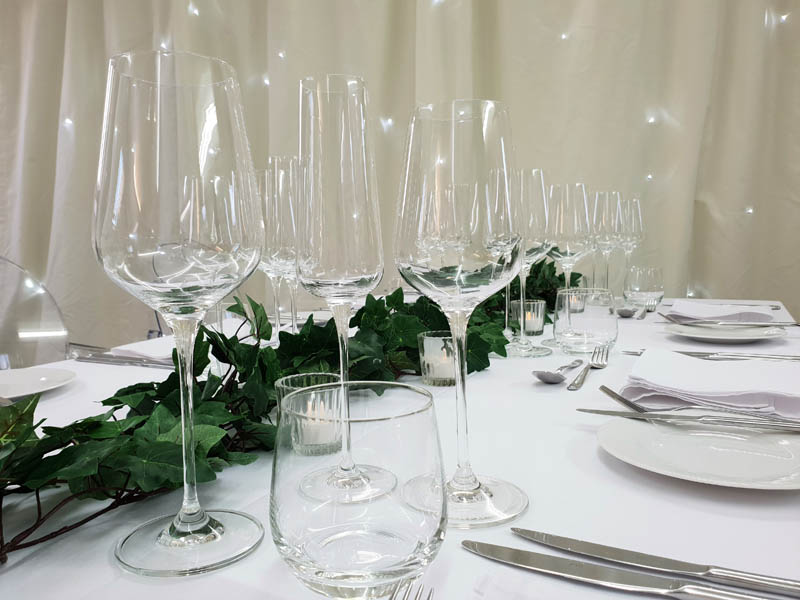 CLARO GLASSWARE Banqueting Hire Service