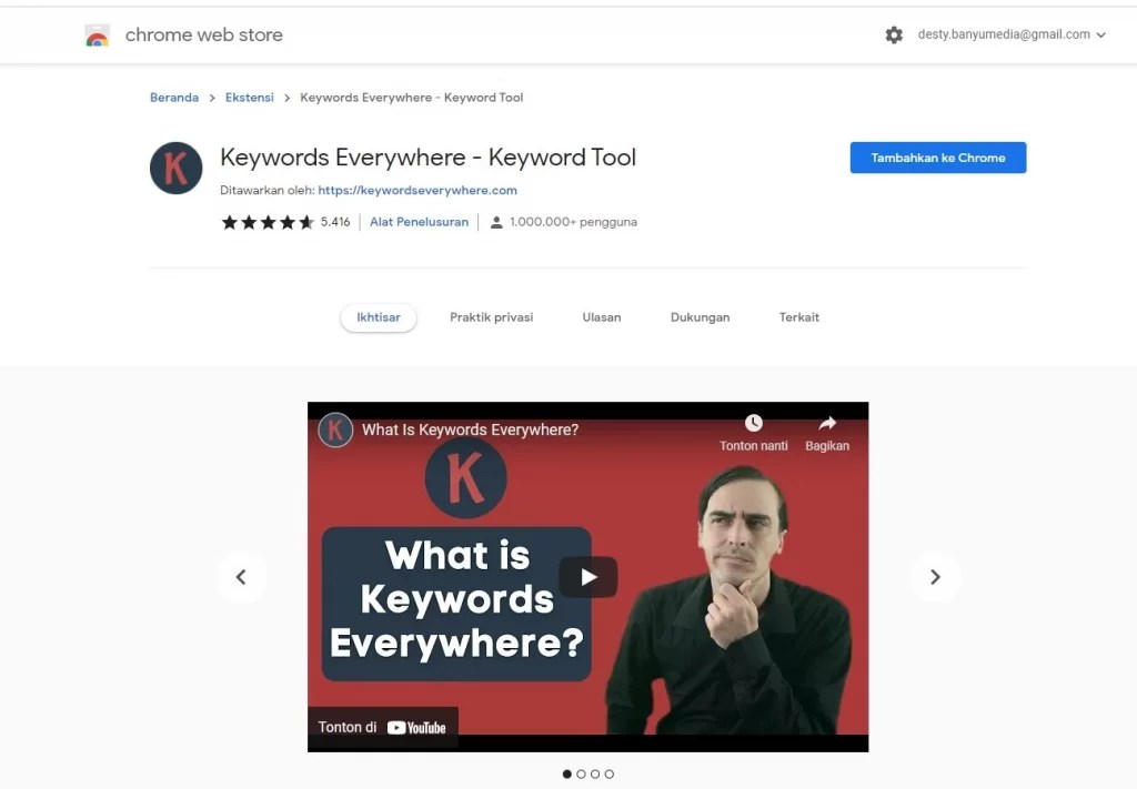Tools Keyword Everywhere Pengertian, Fitur, Kelebihan & Cara Setting