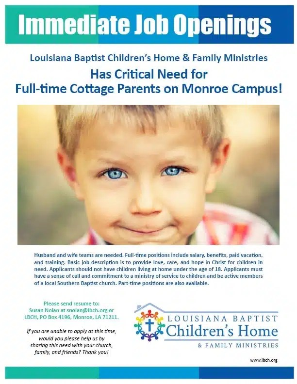 Children’s Home seeks applicants for ministry opening Baptist Message