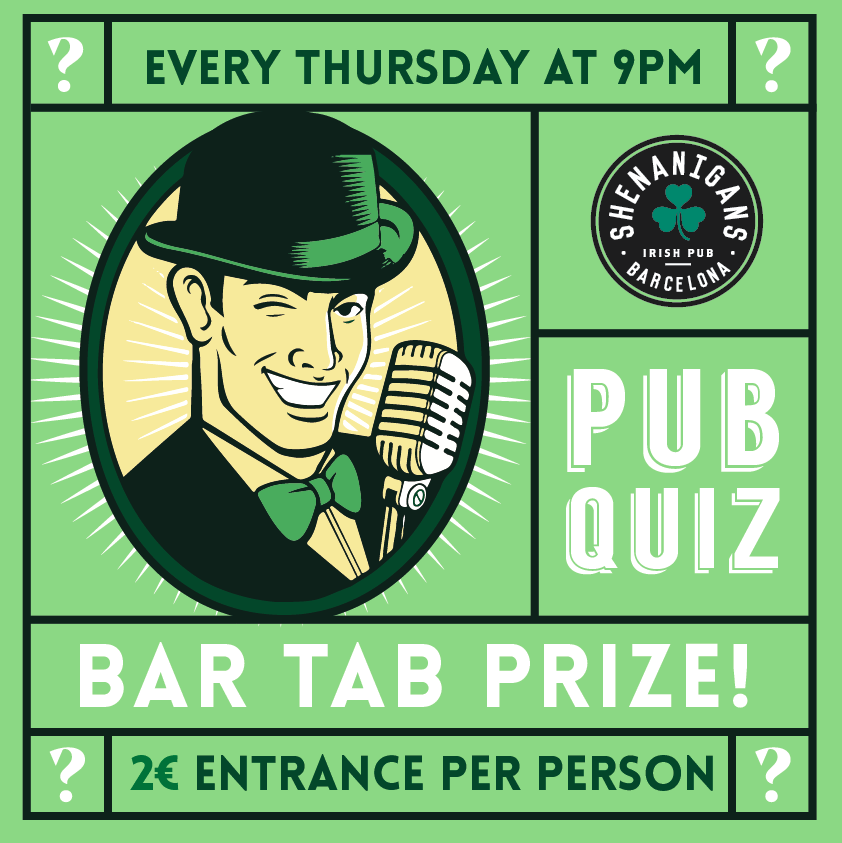 Pub Quiz at Shenanigans Irish Bar Barcelona Connect