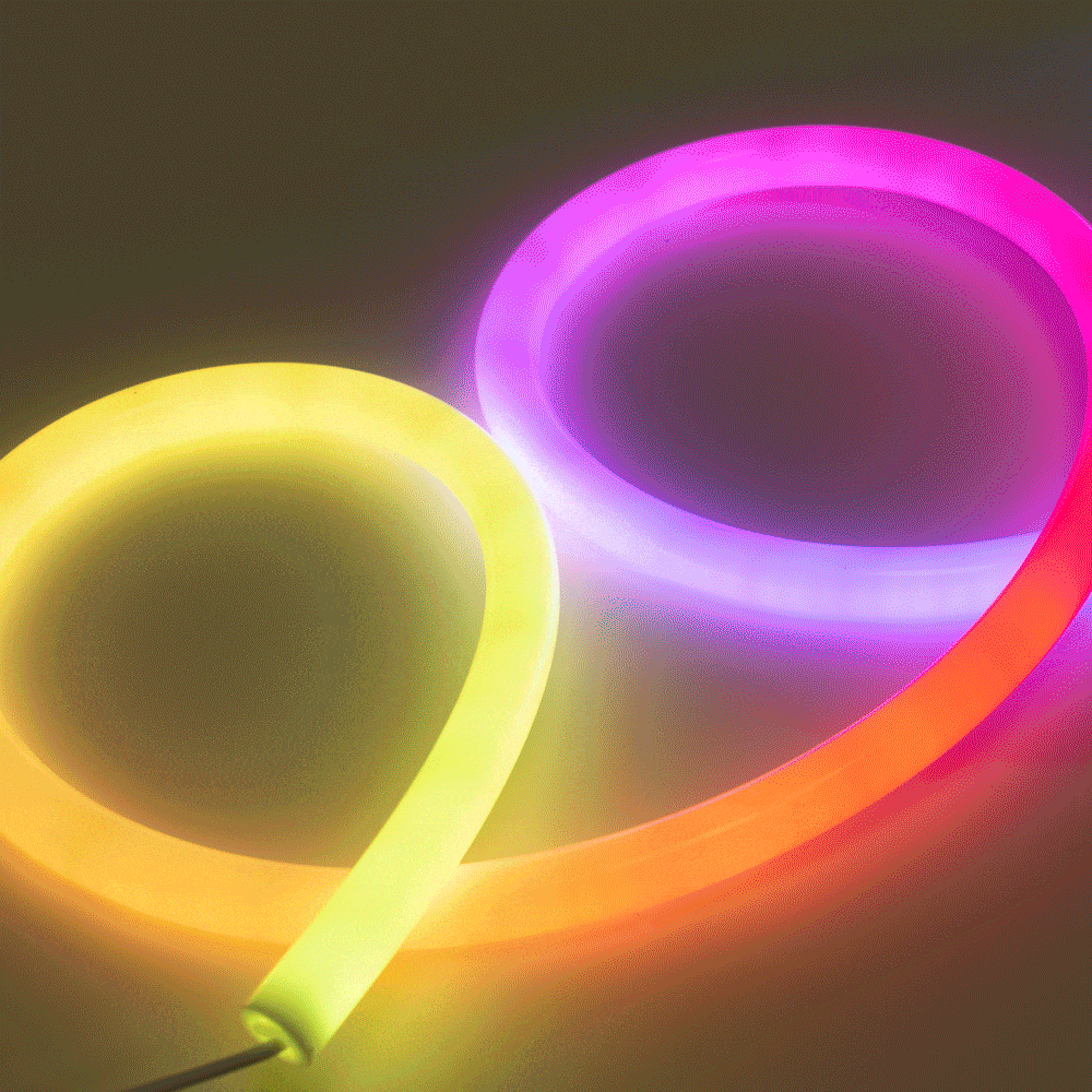 Neón LED flexible RGB inteligente IC 360º circular Ø22mm 2 metros