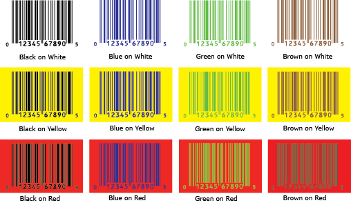 UPC Color Guide and free Color Combo PDF - Bar Code Graphics