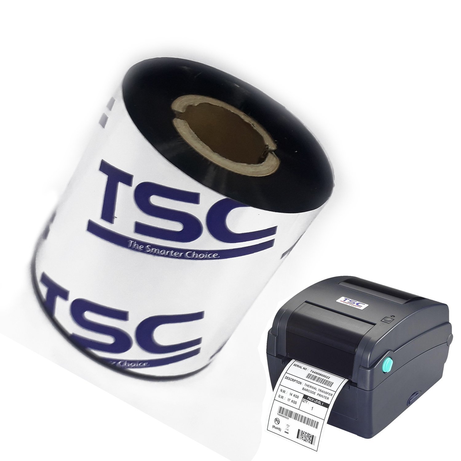 TSC Thermal Transfer Wax Ribbon Label,Tag, Printing