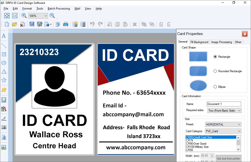 ID Card Maker Software 8.5.3.3 Application for Windows, Mac, Linux