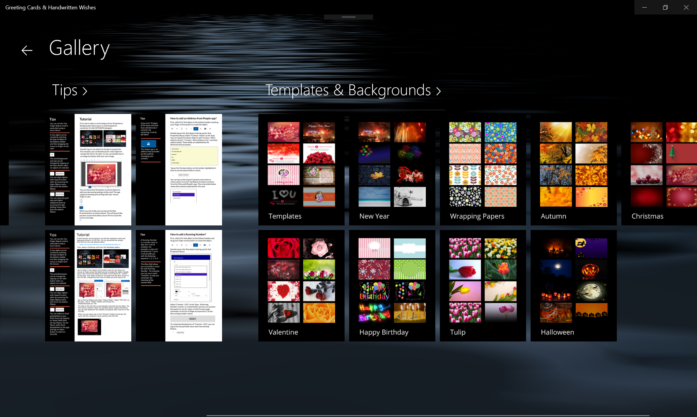 Greeting Cards & Handwritten Wishes Universal Windows Platform App