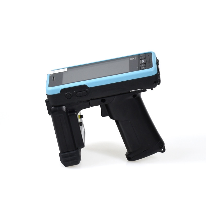 Compact Design Handheld RFID Reader Writer Barcode Scanning Long Range