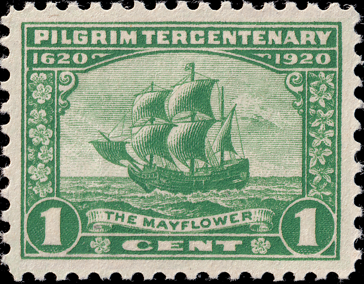Classic U.S. Stamps Scott 548, 1c Mayflower