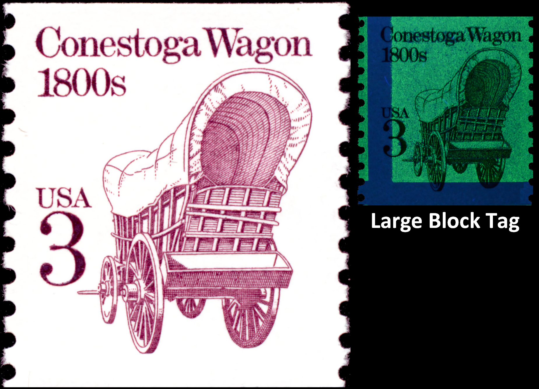 Modern U.S. Stamps Scott 2252, 3c Conestoga Wagon 1800s (Coil)
