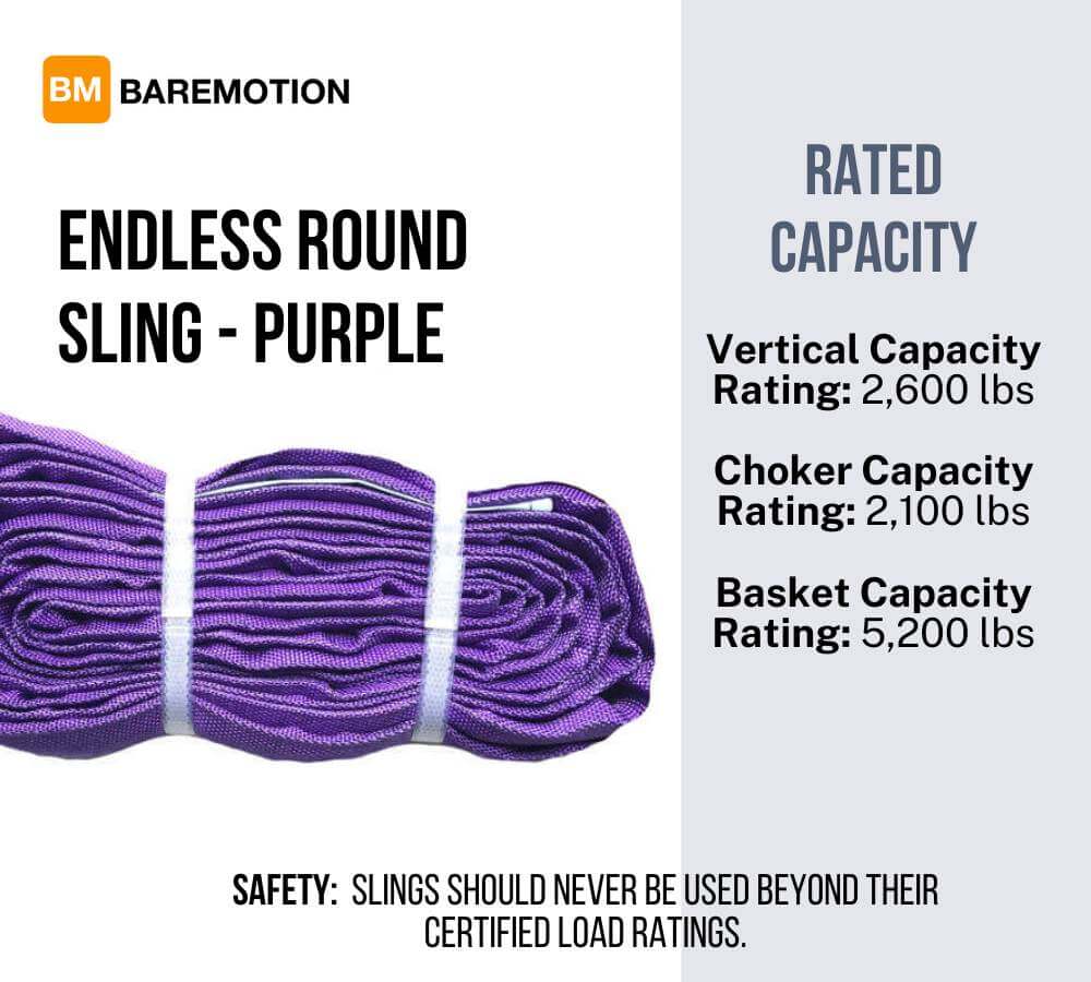 Purple Endless Round Sling Kit (8 Slings) Baremotion